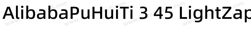 AlibabaPuHuiTi 3 45 LightZapfino字体转换